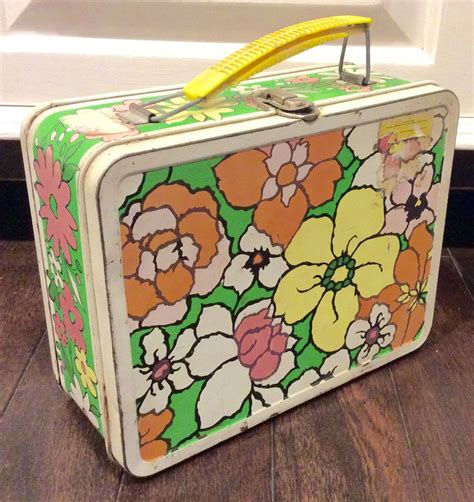 lunch box metal retro|1970s metal lunch box vintage.